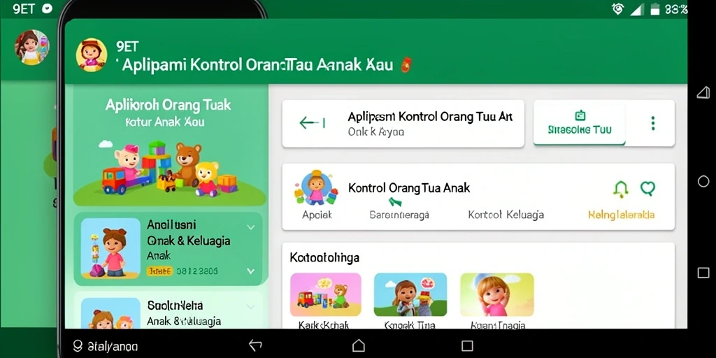Antarmuka aplikasi 9ET yang ramah pengguna untuk kontrol orang tua.