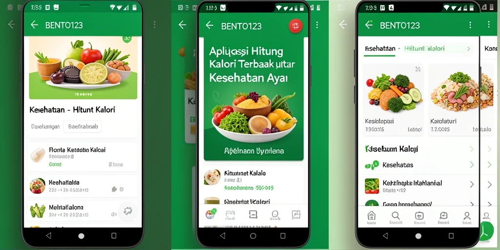 Antarmuka utama BENTO123 yang menampilkan fitur Hitung Kalori.