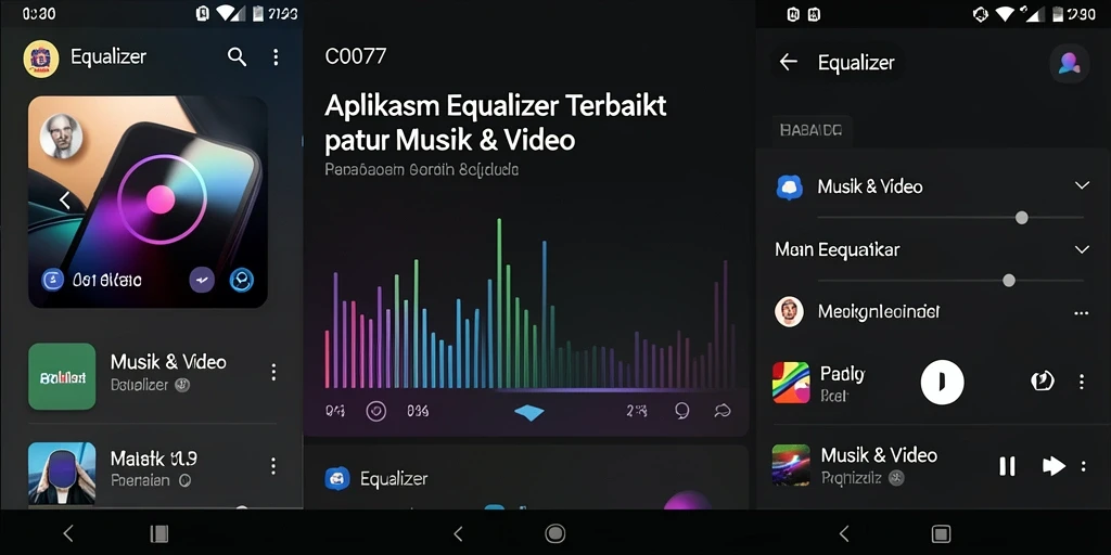 Tampilan antarmuka C0077 yang menarik dan fungsional untuk pengaturan Equalizer.