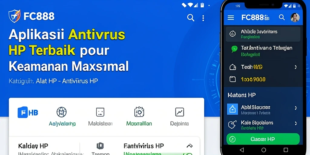 Tampilan antarmuka FC888 yang sederhana dan fungsional untuk Antivirus HP.