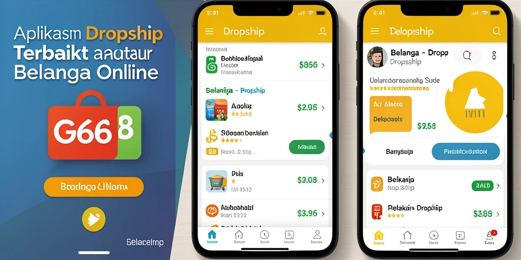 Antarmuka aplikasi G668 yang user-friendly untuk Dropship.