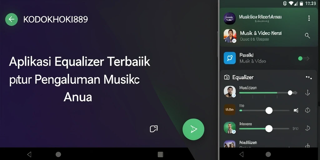 Antarmuka aplikasi Equalizer KODOKHOKI889 yang menarik dan mudah digunakan.