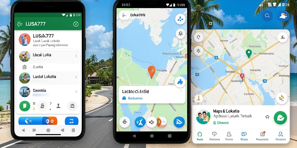 Antarmuka aplikasi LUSA777 yang mudah digunakan untuk pelacakan lokasi.