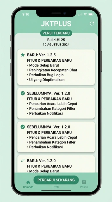 Riwayat Versi jktplus untuk Pengguna Android